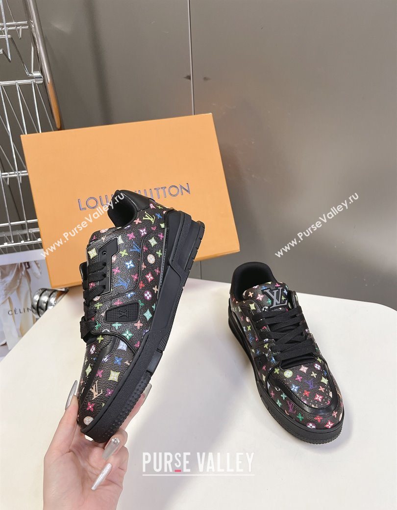 Louis Vuitton LV x TM LV Trainer Sneakers in Multicolored Leather 1AHEKS Black 2025 (Y30-250829037)