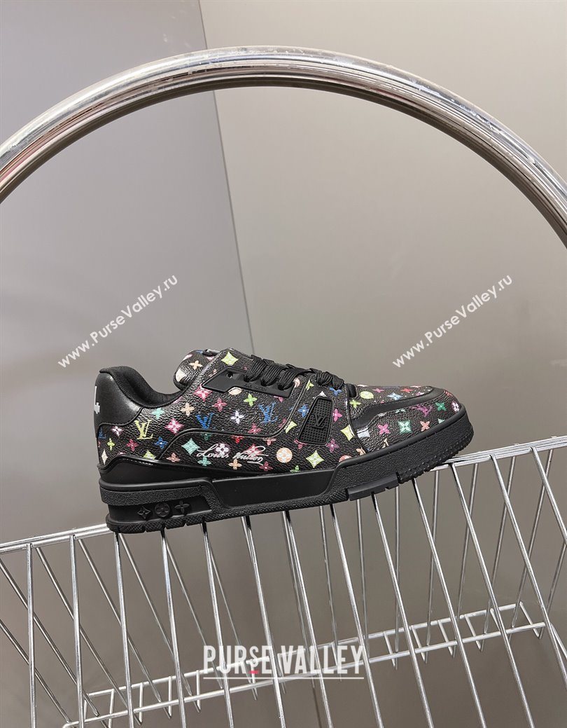 Louis Vuitton LV x TM LV Trainer Sneakers in Multicolored Leather 1AHEKS Black 2025 (Y30-250829037)