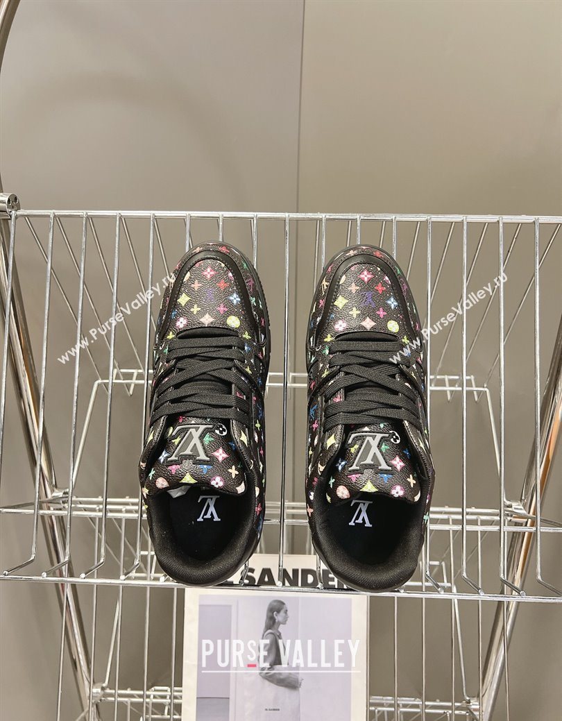 Louis Vuitton LV x TM LV Trainer Sneakers in Multicolored Leather 1AHEKS Black 2025 (Y30-250829037)