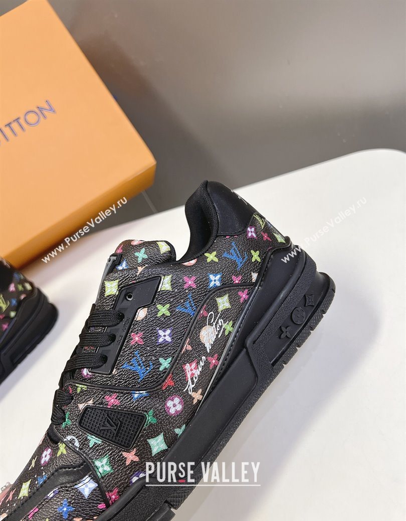 Louis Vuitton LV x TM LV Trainer Sneakers in Multicolored Leather 1AHEKS Black 2025 (Y30-250829037)