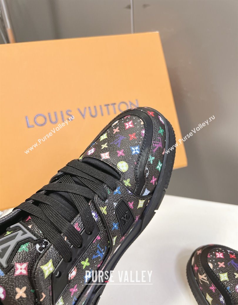 Louis Vuitton LV x TM LV Trainer Sneakers in Multicolored Leather 1AHEKS Black 2025 (Y30-250829037)
