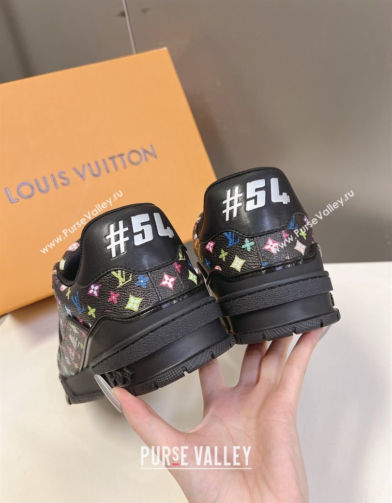 Louis Vuitton LV x TM LV Trainer Sneakers in Multicolored Leather 1AHEKS Black 2025 (Y30-250829037)