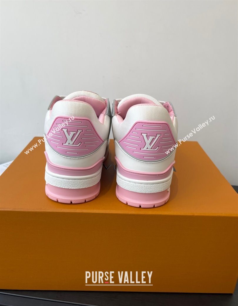 Louis Vuitton LV Trainer Sneakers in Perforated Leather 1AHWSM Pink 2025 (HQG-250829030)
