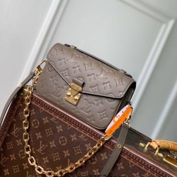 Louis Vuitton Pochette Metis East West Bag in Monogram Grained Leather M25910 Smoke Grey 2025 (KI-251008066)