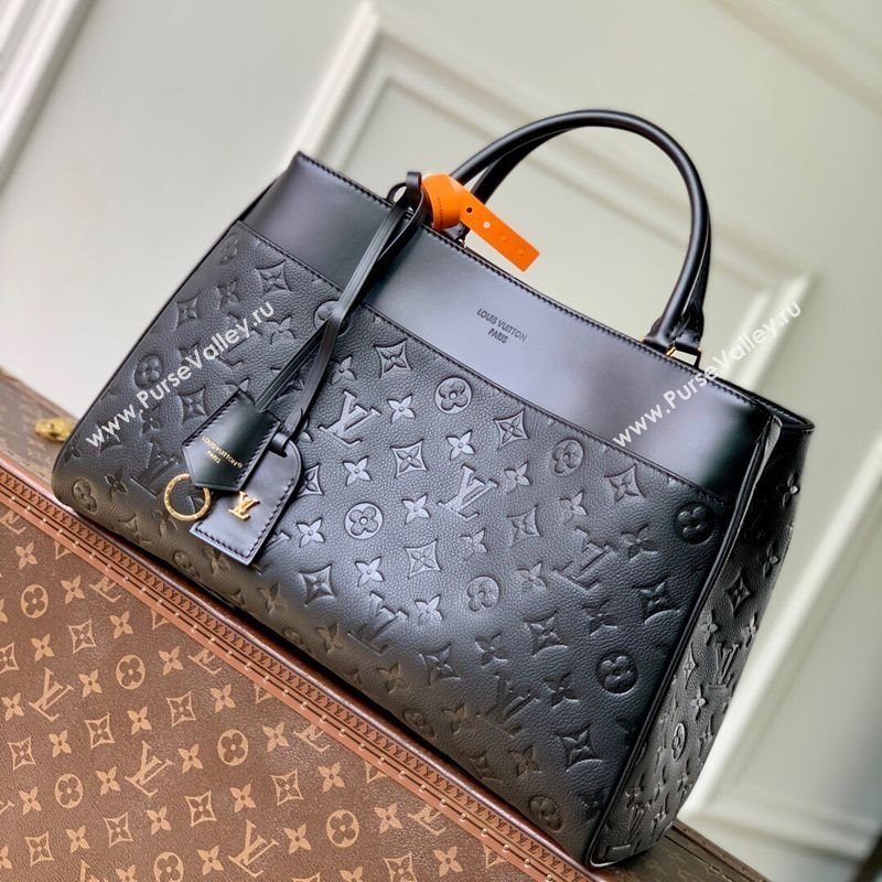 Louis Vuitton Avenue MM Tote Bag in Monogram Leather Black 2025 M25575 (KI-251008070)