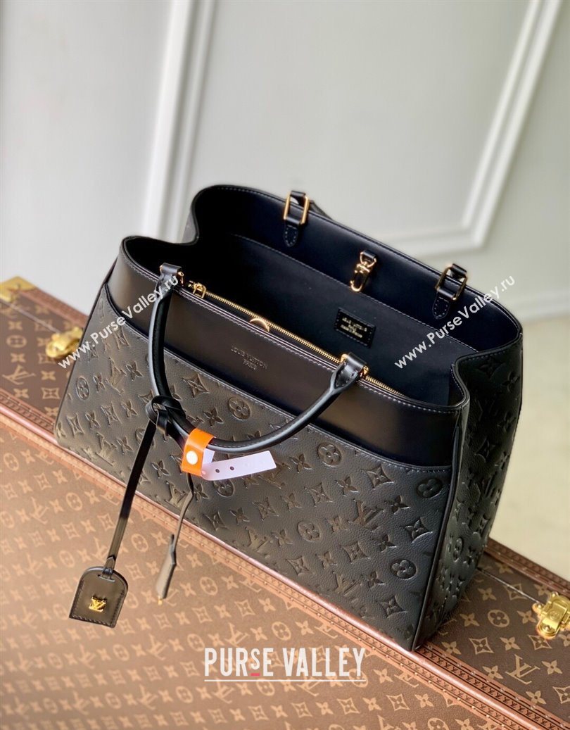 Louis Vuitton Avenue MM Tote Bag in Monogram Leather Black 2025 M25575 (KI-251008070)