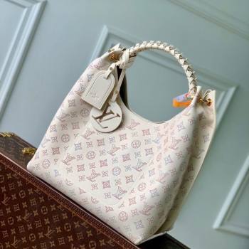 Louis Vuitton Carmel Hobo Bag in Mahina Perforated Calfskin M25894 Dream Cream 2025 (KI-251008084)