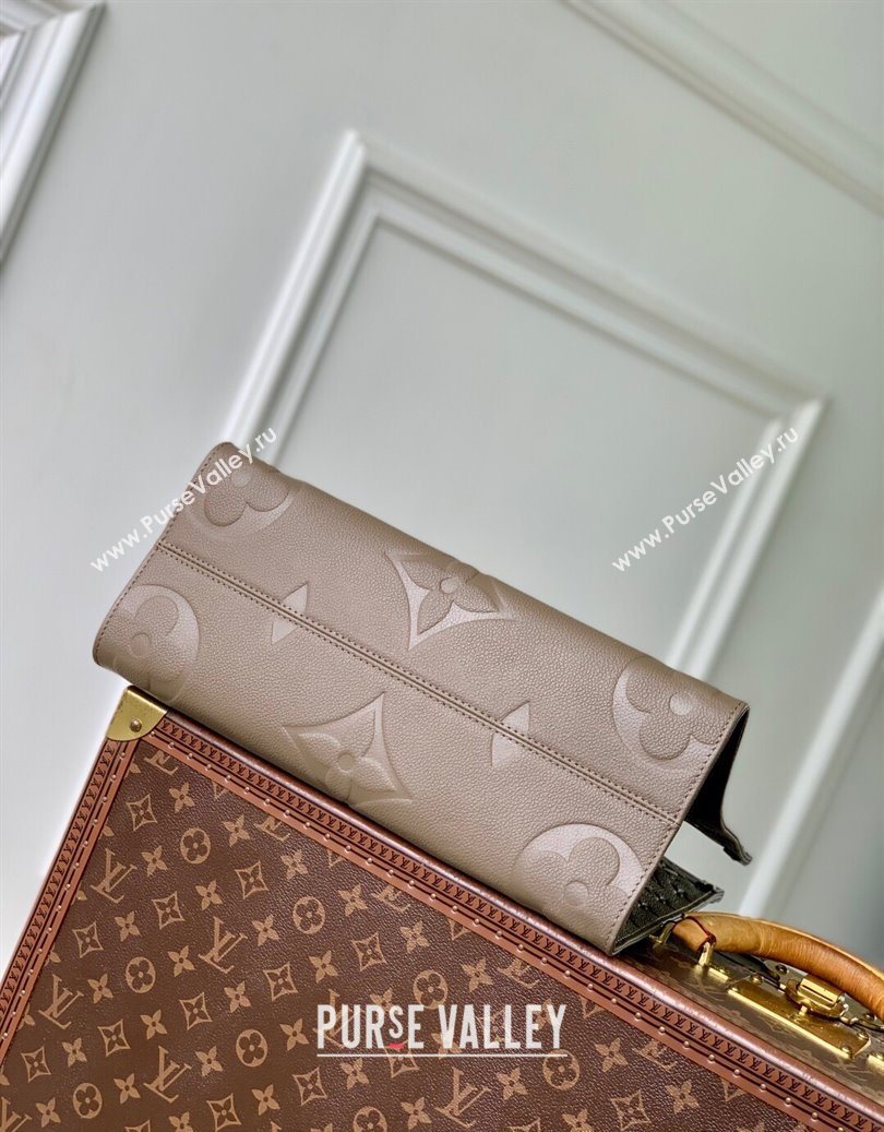 Louis Vuitton Onthego MM Tote Bag in Maxi Monogram Leather Smoke Grey M25523 2025 (KI-251008085)