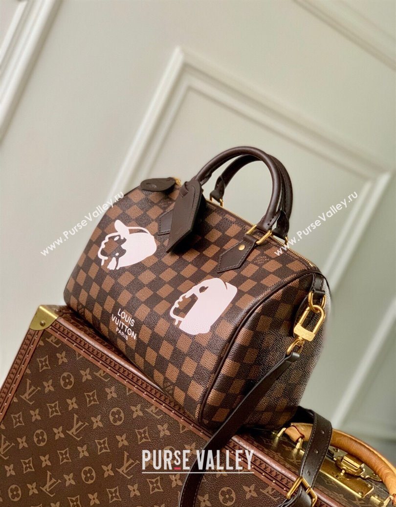 Louis Vuitton Speedy 25 Bandouliere bag in Damier Phriendship Canvas Brown N40772 2025 (KI-251008087)
