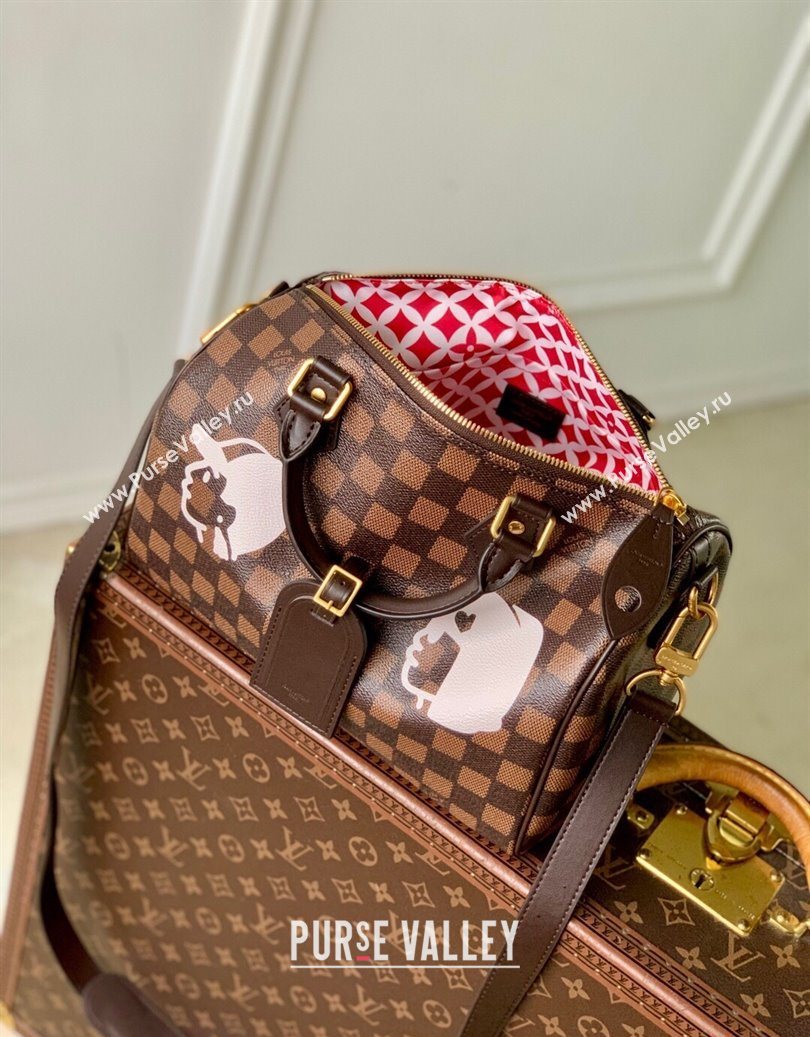 Louis Vuitton Speedy 25 Bandouliere bag in Damier Phriendship Canvas Brown N40772 2025 (KI-251008087)