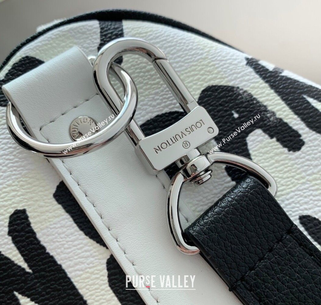 Louis Vuitton Keepall Bandouliere 50 Bag in Printed Leather White/Black N40804 2025 (KI-251008089)
