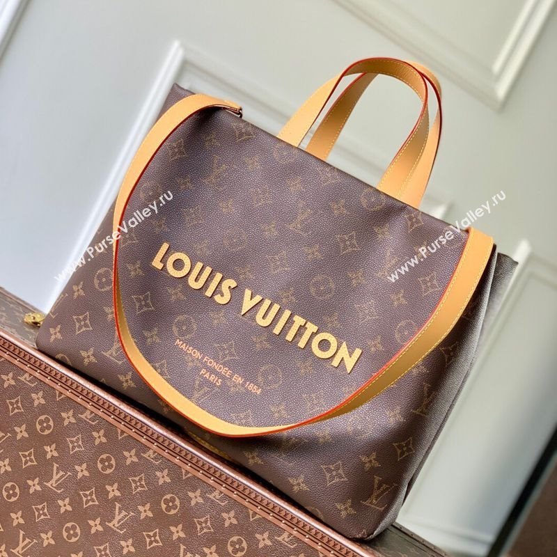 Louis Vuitton Mens Shopper Tote MM bag in Monogram Leather Brown M13928 2025 (KI-251008090)