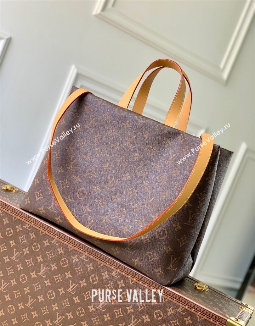 Louis Vuitton Mens Shopper Tote MM bag in Monogram Leather Brown M13928 2025 (KI-251008090)