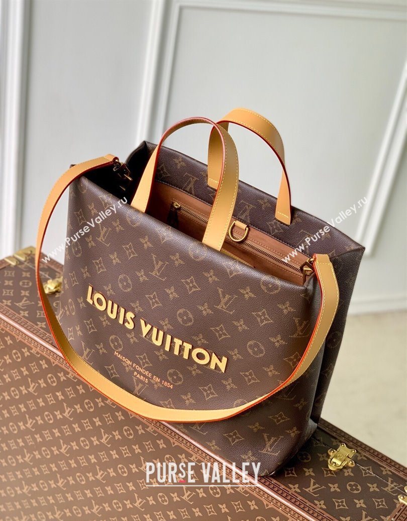 Louis Vuitton Mens Shopper Tote MM bag in Monogram Leather Brown M13928 2025 (KI-251008090)