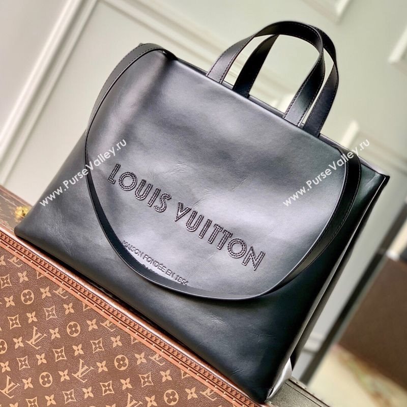 Louis Vuitton Shopper Tote MM bag in Ultra Black Leather M13979 2025 (KI-251008092)