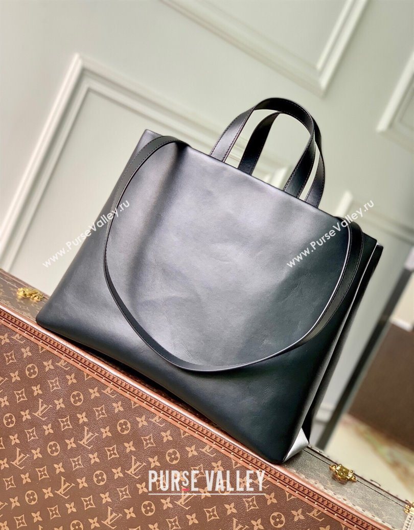 Louis Vuitton Shopper Tote MM bag in Ultra Black Leather M13979 2025 (KI-251008092)