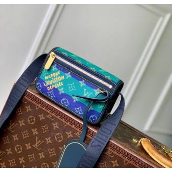 Louis Vuitton Bosphore Wearable Wallet Mini Bag in Blue Stripes Monogram Heritage Canvas M15173 2025 (KI-251008056)