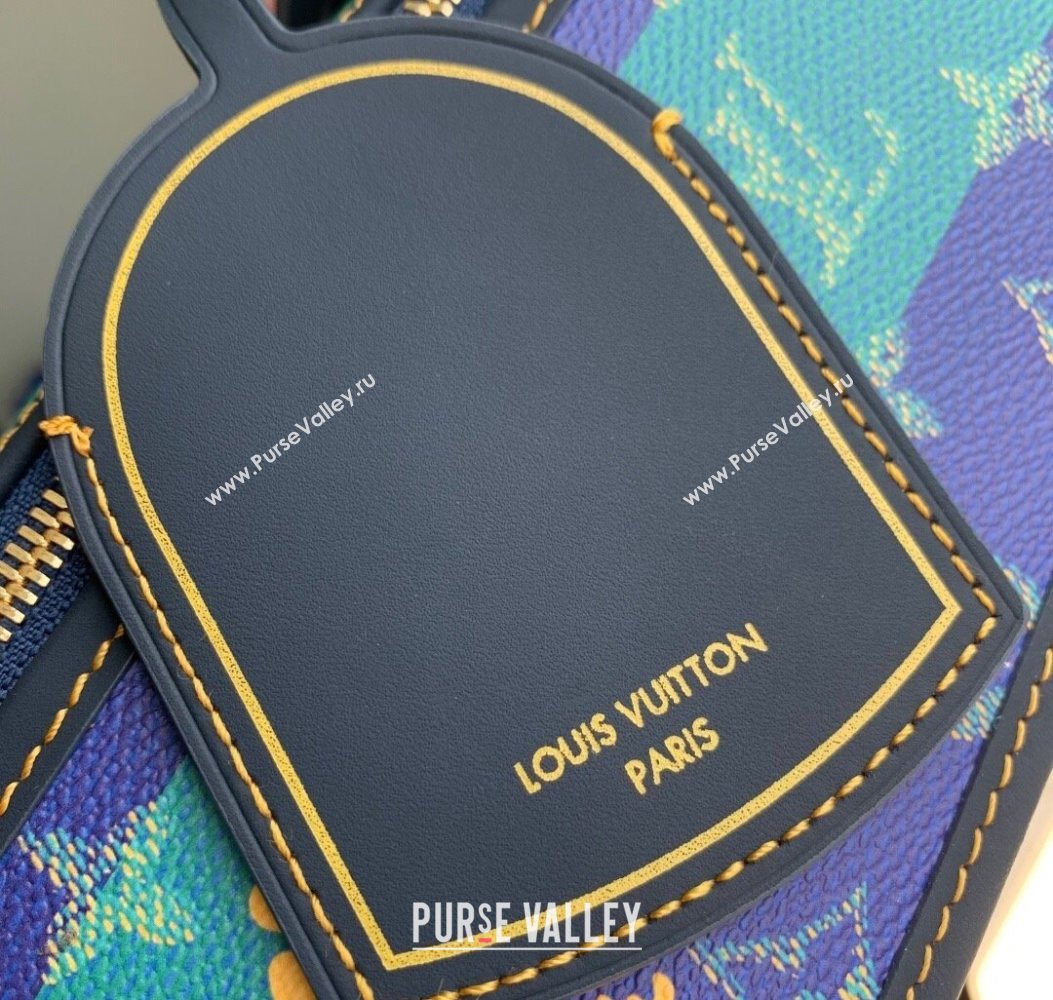 Louis Vuitton Bosphore Wearable Wallet Mini Bag in Blue Stripes Monogram Heritage Canvas M15173 2025 (KI-251008056)