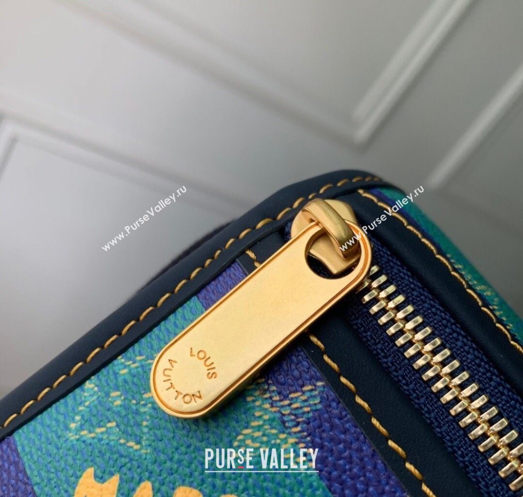Louis Vuitton Bosphore Wearable Wallet Mini Bag in Blue Stripes Monogram Heritage Canvas M15173 2025 (KI-251008056)
