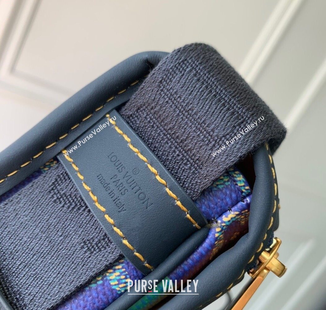 Louis Vuitton Bosphore Wearable Wallet Mini Bag in Blue Stripes Monogram Heritage Canvas M15173 2025 (KI-251008056)