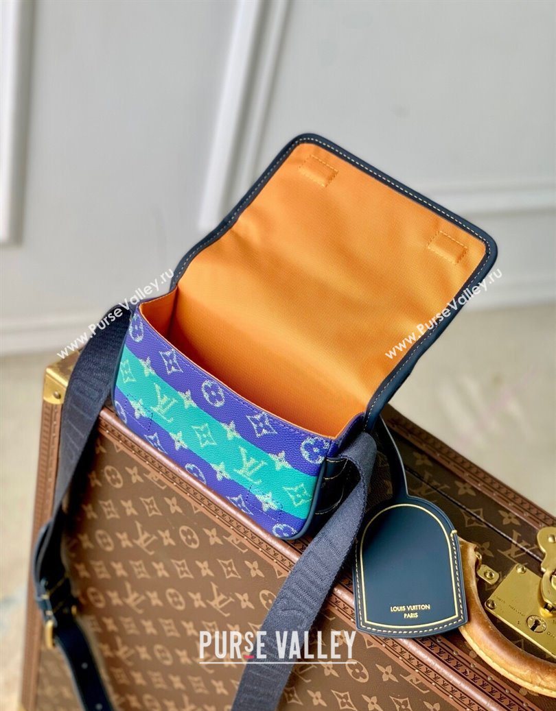 Louis Vuitton Bosphore Wearable Wallet Mini Bag in Blue Stripes Monogram Heritage Canvas M15173 2025 (KI-251008056)