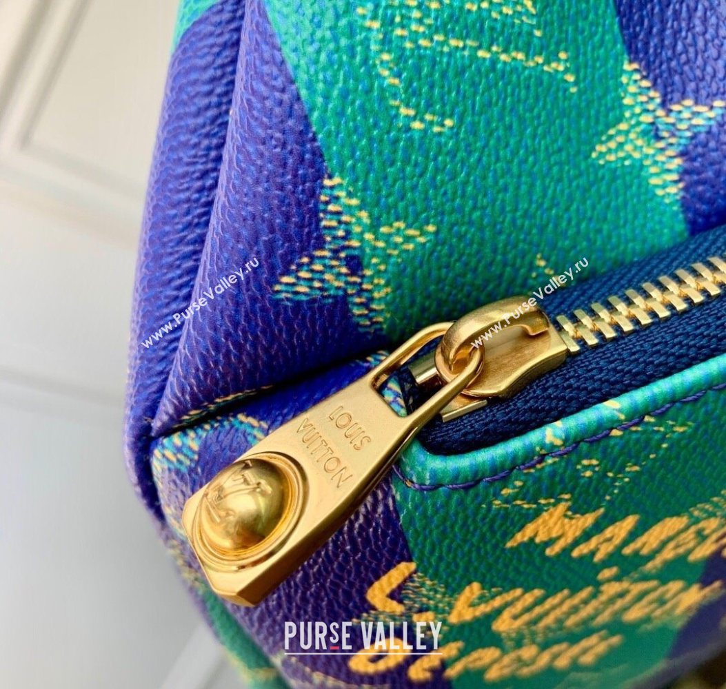 Louis Vuitton Rush Bumbag in Blue Stripes Monogram Heritage Canvas M25783 2025 (KI-251008057)