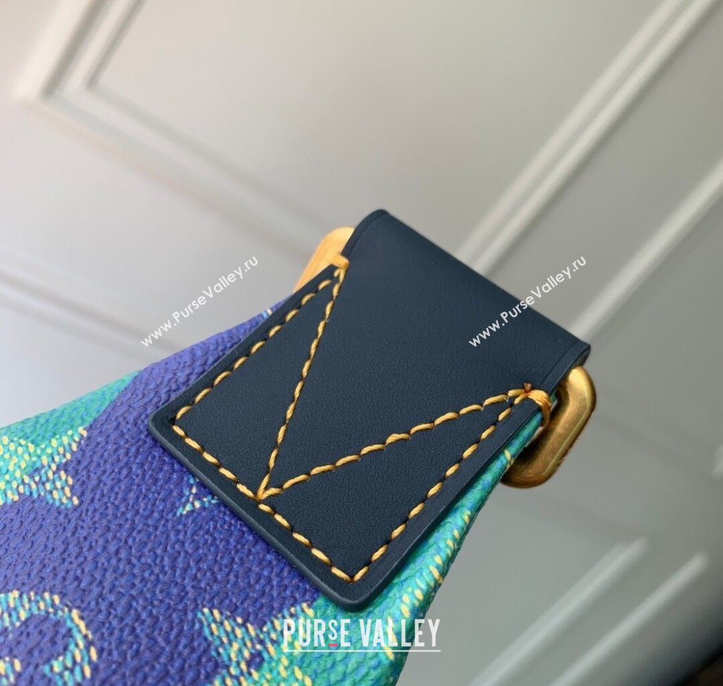 Louis Vuitton Rush Bumbag in Blue Stripes Monogram Heritage Canvas M25783 2025 (KI-251008057)