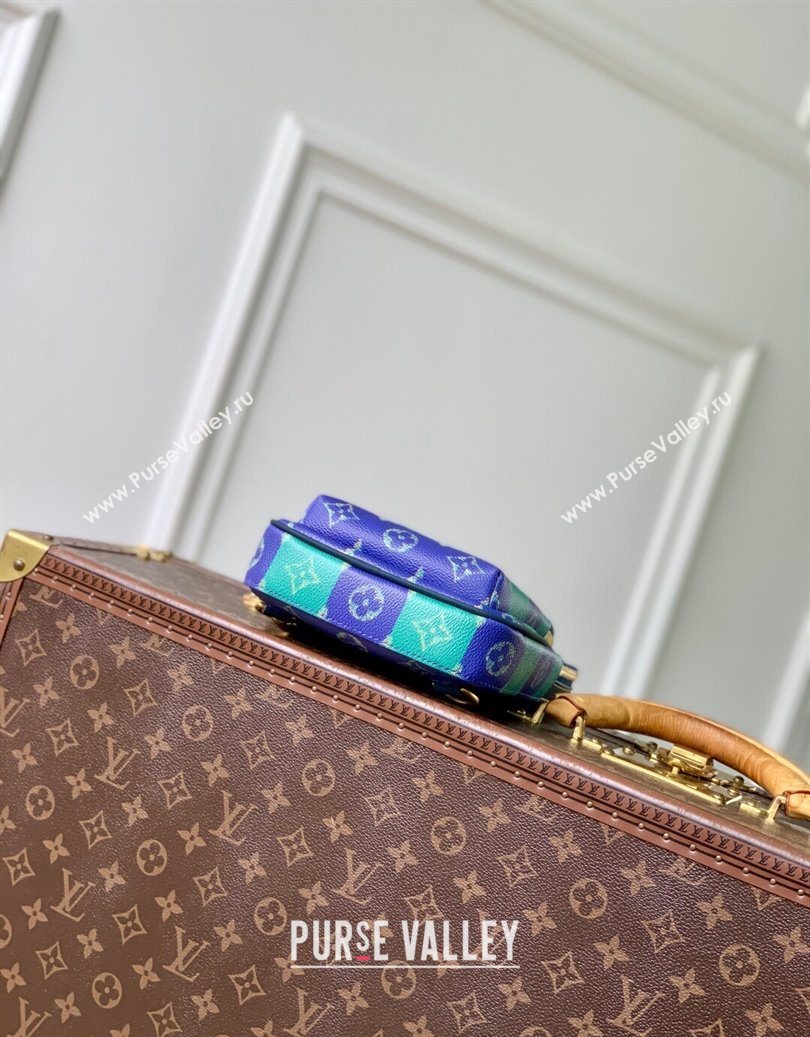 Louis Vuitton Mens Avenue Slingbag PM Bag in Blue Stripes Monogram Heritage Canvas M26419 2025 (KI-251008058)