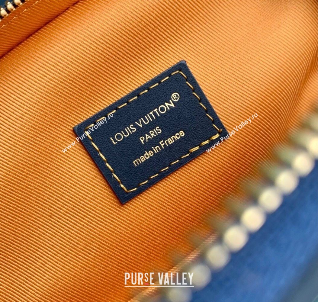 Louis Vuitton Mens Avenue Slingbag PM Bag in Blue Stripes Monogram Heritage Canvas M26419 2025 (KI-251008058)