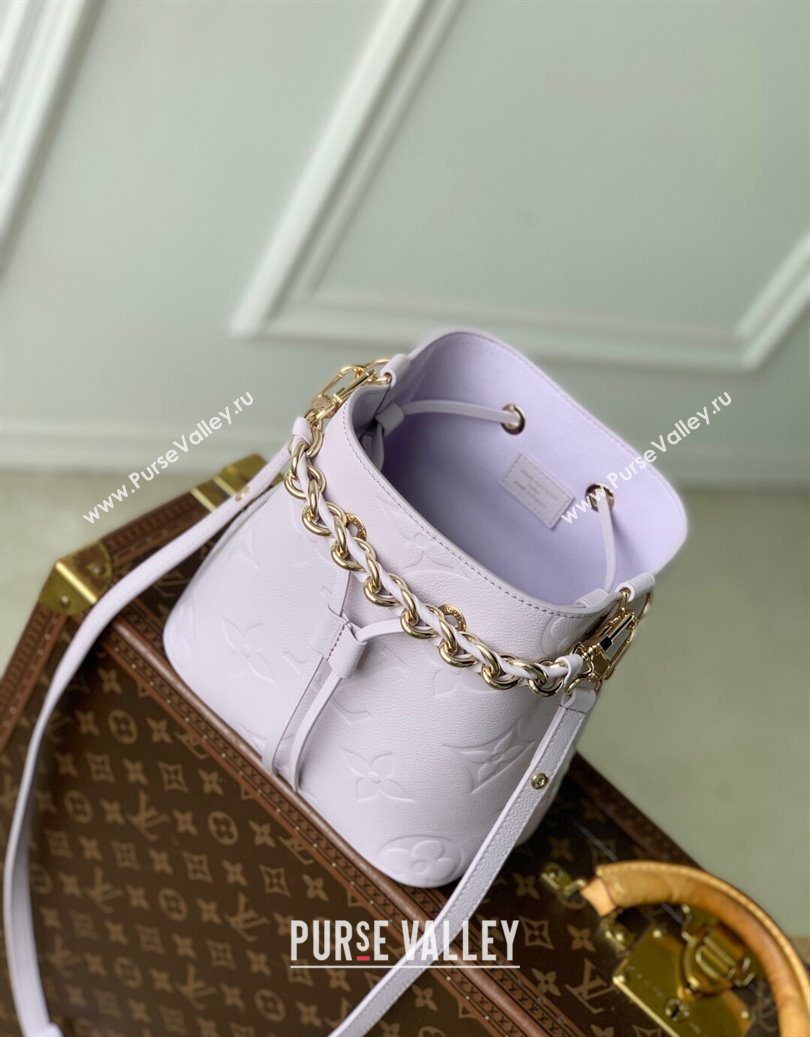 Louis Vuitton Neonoe BB Bucket bag in Maxi Monogram Leather Misty Lilac Purple 2025 M25675 (KI-251009001)