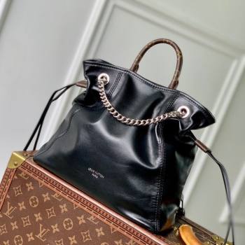 Louis Vuitton Off Duty Backpack Vibe Bag in Black Lamb leather M25522 2025 (KI-251009002)