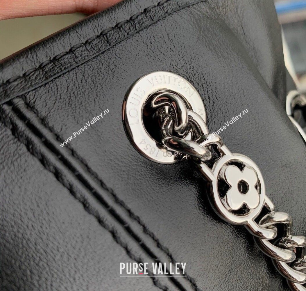 Louis Vuitton Off Duty Backpack Vibe Bag in Black Lamb leather M25522 2025 (KI-251009002)