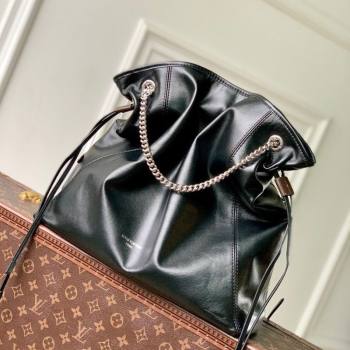 Louis Vuitton Off Duty Vibe Medium Bucket Bag in Black Lamb leather M25545 2025 (KI-251009003)
