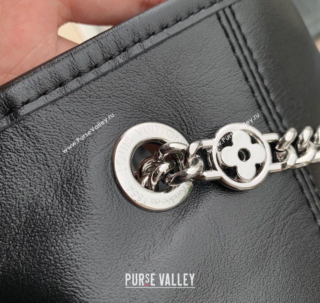 Louis Vuitton Off Duty Vibe Medium Bucket Bag in Black Lamb leather M25545 2025 (KI-251009003)