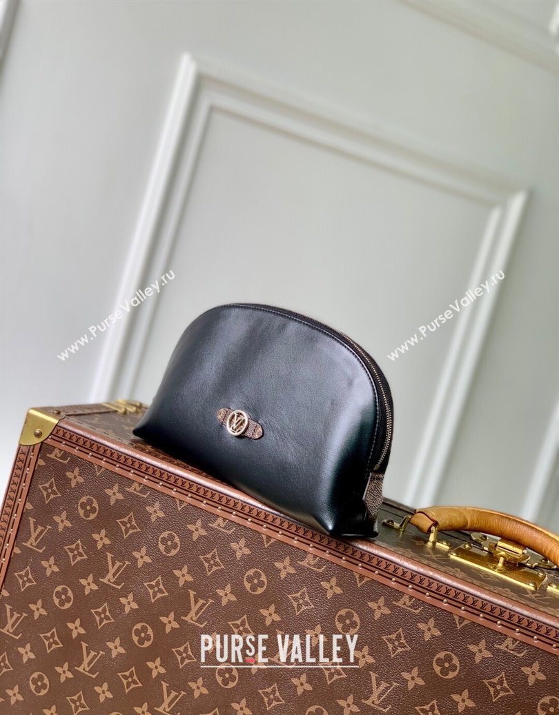 Louis Vuitton Cosmetic Pouch MM in Black Lambskin leather M15206 2025 (KI-251009006)
