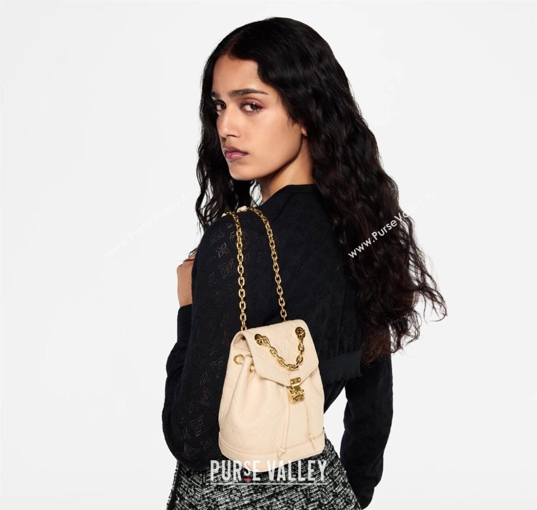 Louis Vuitton Nano Noe Backpack Bag in Embossed Grained Leather Black M14549 2025 (KI-251009007)