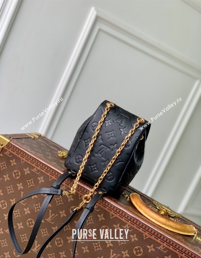 Louis Vuitton Nano Noe Backpack Bag in Embossed Grained Leather Black M14549 2025 (KI-251009007)
