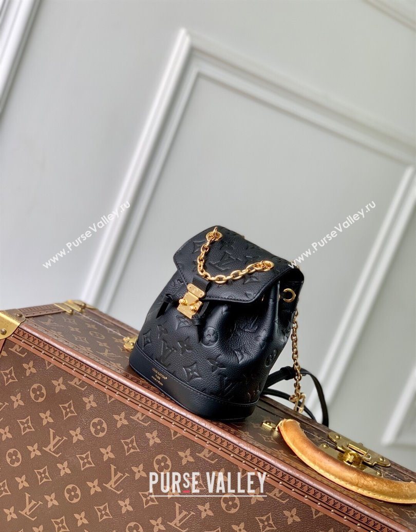 Louis Vuitton Nano Noe Backpack Bag in Embossed Grained Leather Black M14549 2025 (KI-251009007)