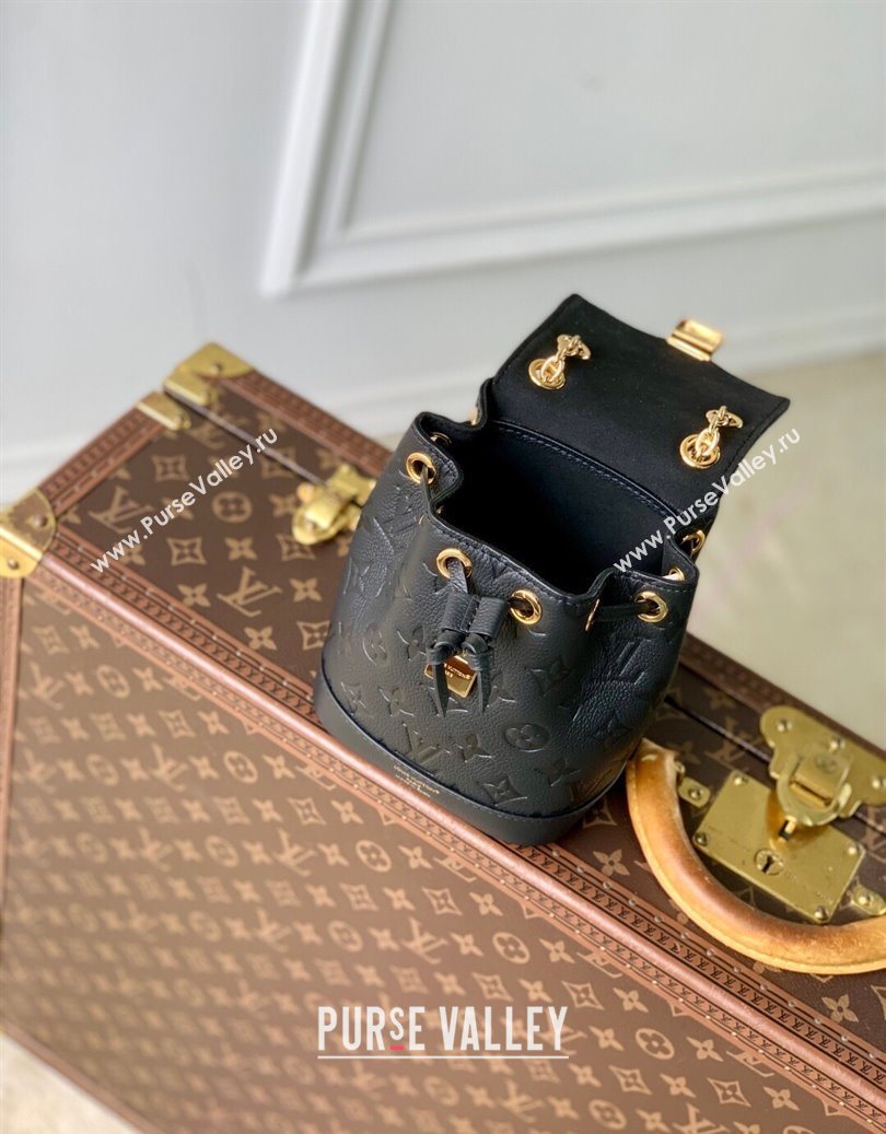 Louis Vuitton Nano Noe Backpack Bag in Embossed Grained Leather Black M14549 2025 (KI-251009007)