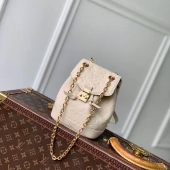 Louis Vuitton Nano Noe Backpack Bag in Embossed Grained Leather White M25819 2025 (KI-251009008)