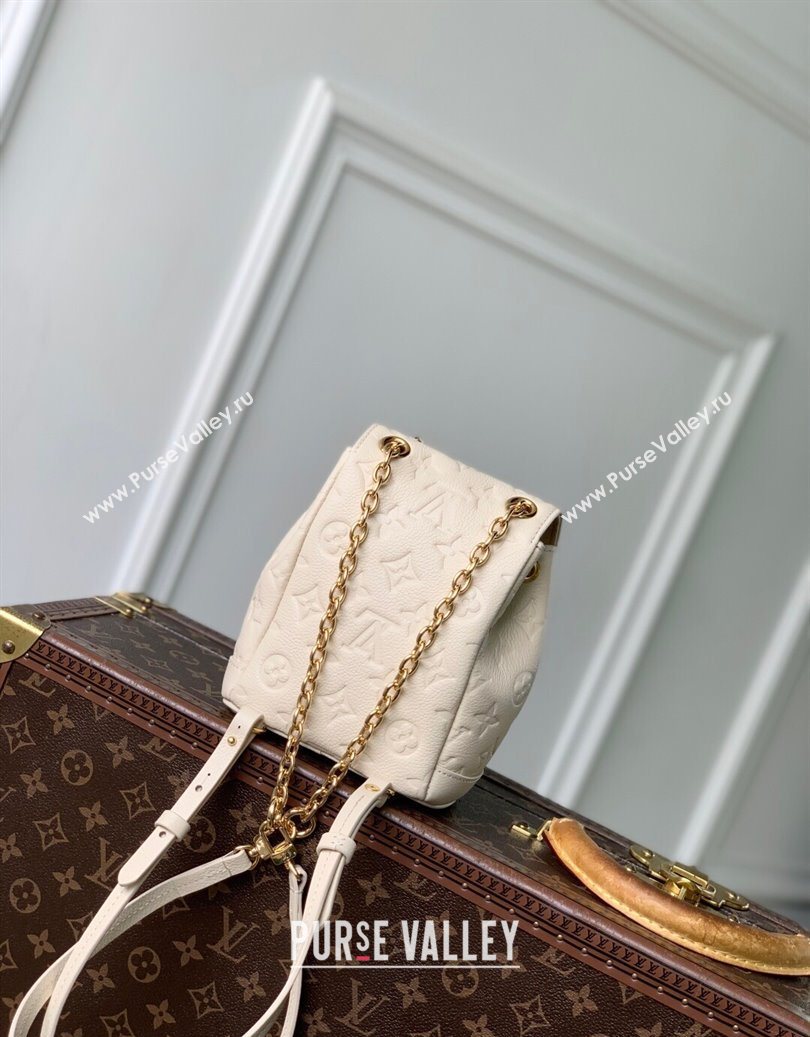 Louis Vuitton Nano Noe Backpack Bag in Embossed Grained Leather White M25819 2025 (KI-251009008)