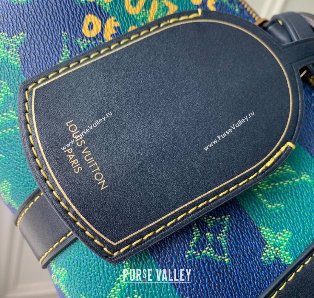 Louis Vuitton Keepall Bandouliere 25 Bag in Blue Stripes Monogram Heritage Canvas M25786 2025 (KI-251008055)