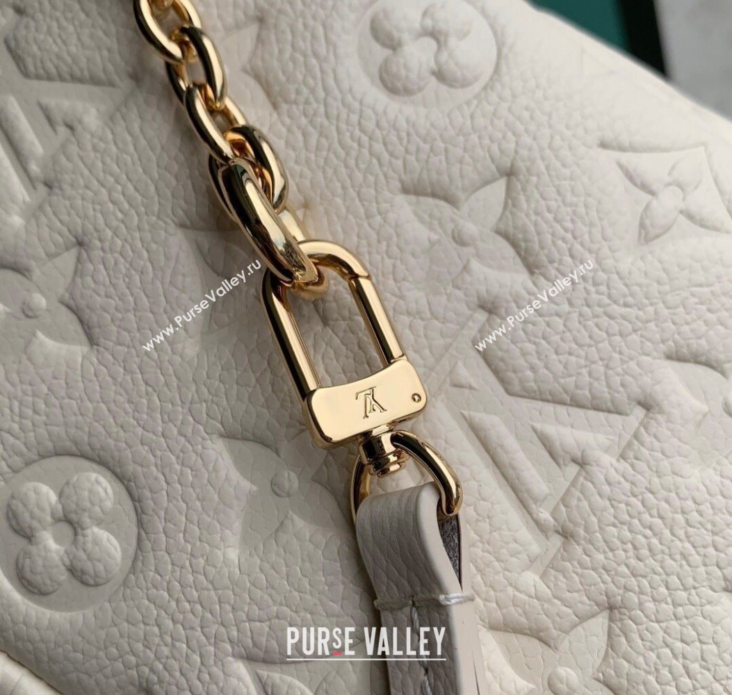 Louis Vuitton Nano Noe Backpack Bag in Embossed Grained Leather White M25819 2025 (KI-251009008)