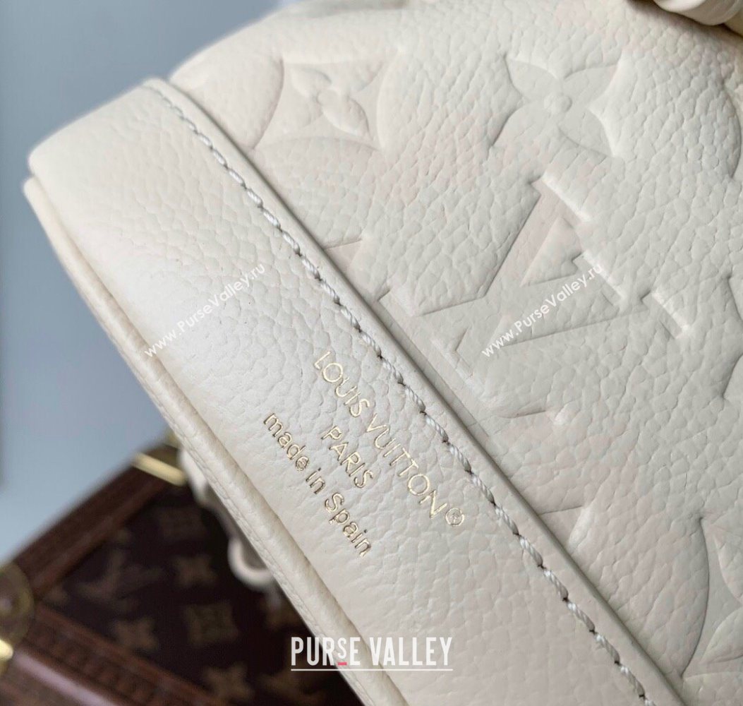Louis Vuitton Nano Noe Backpack Bag in Embossed Grained Leather White M25819 2025 (KI-251009008)