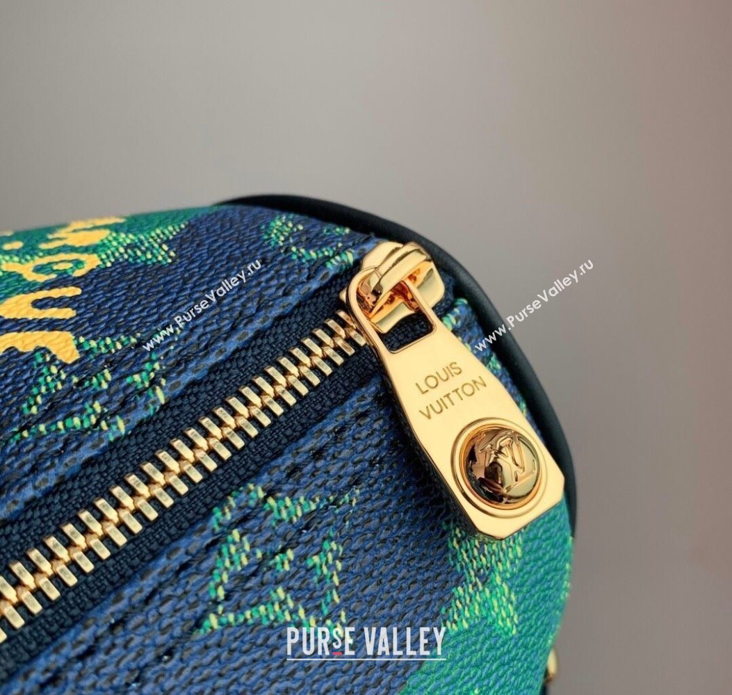 Louis Vuitton Keepall Bandouliere 25 Bag in Blue Stripes Monogram Heritage Canvas M25786 2025 (KI-251008055)