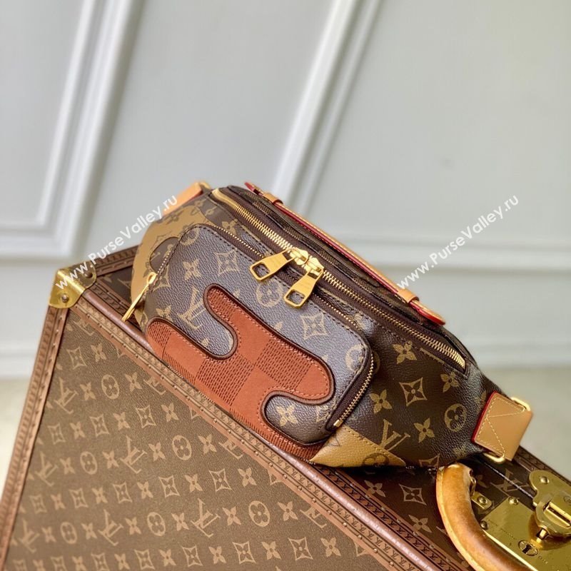 Louis Vuitton Mens Rush Bumbag bag in Brown Monogram Landscape Canvas 2025 M15271 (KI-251009012)
