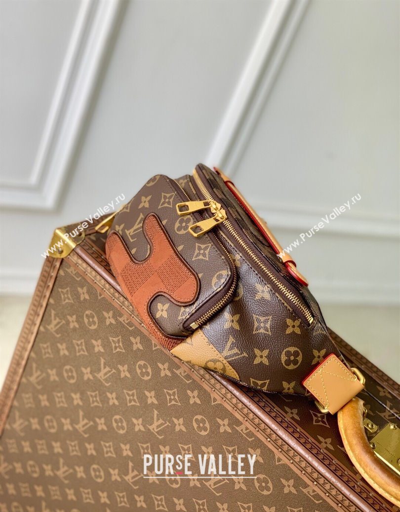 Louis Vuitton Mens Rush Bumbag bag in Brown Monogram Landscape Canvas 2025 M15271 (KI-251009012)
