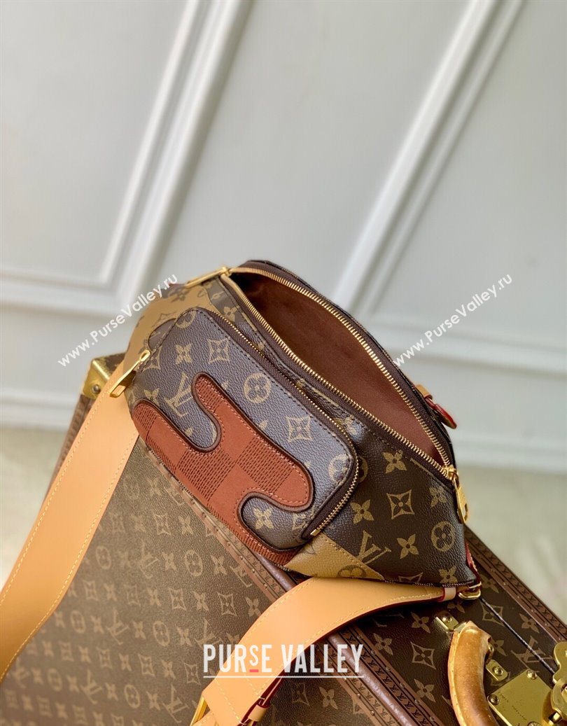 Louis Vuitton Mens Rush Bumbag bag in Brown Monogram Landscape Canvas 2025 M15271 (KI-251009012)