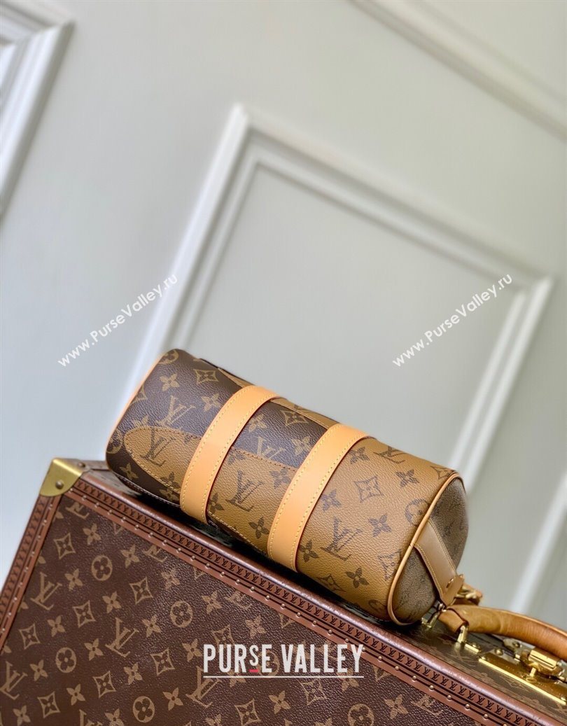 Louis Vuitton Mens Keepall Bandouliere 25 bag in Brown Monogram Landscape Canvas 2025 M15428 (KI-251009013)