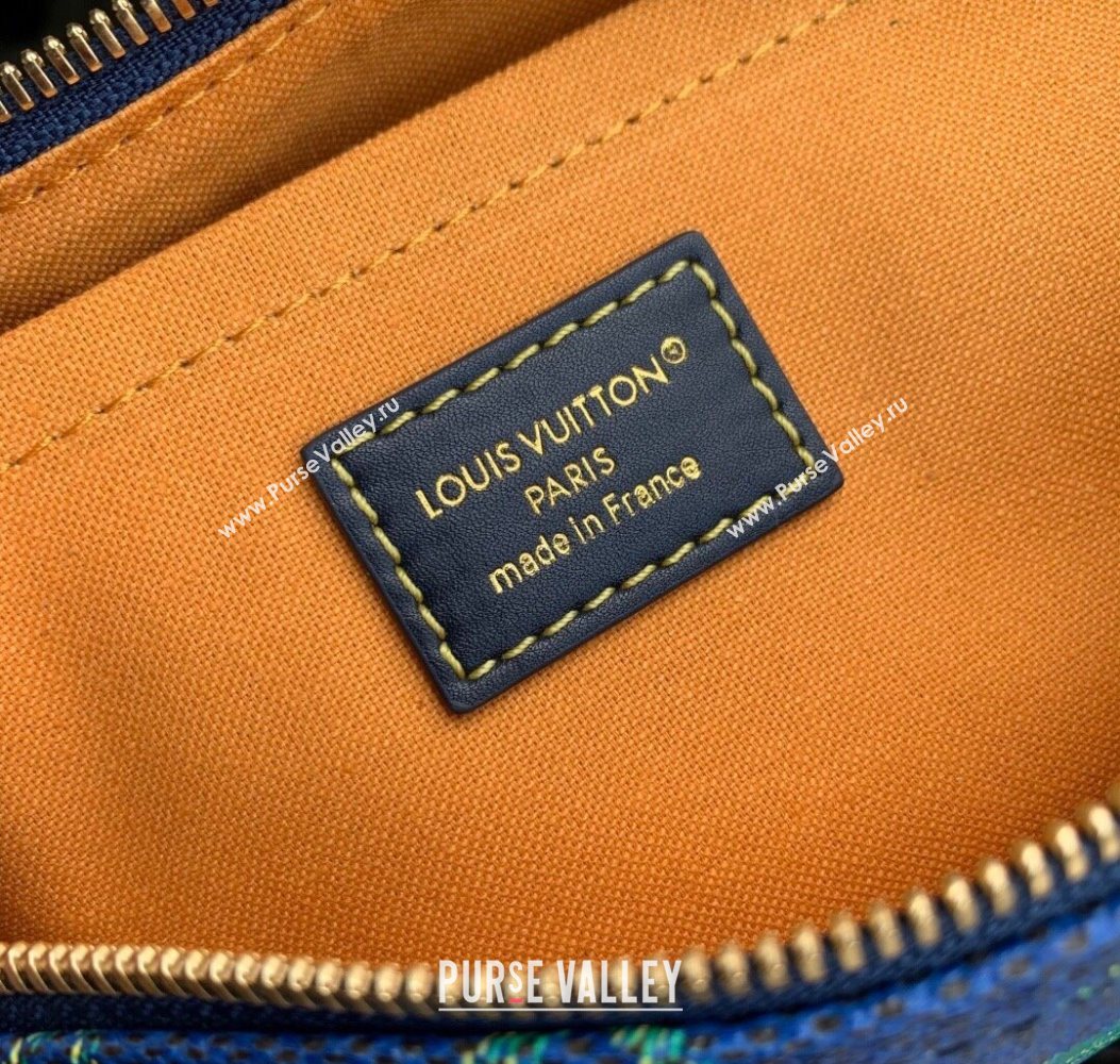 Louis Vuitton Keepall Bandouliere 25 Bag in Blue Stripes Monogram Heritage Canvas M25786 2025 (KI-251008055)